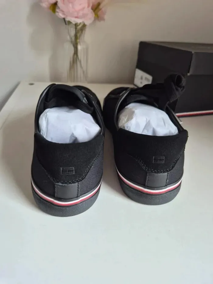 Tommy Hilfiger Baskets Vulcanisées Homme mixte Taille 40 Core Corporate Canvas Basses, Noir - photo numéro 7