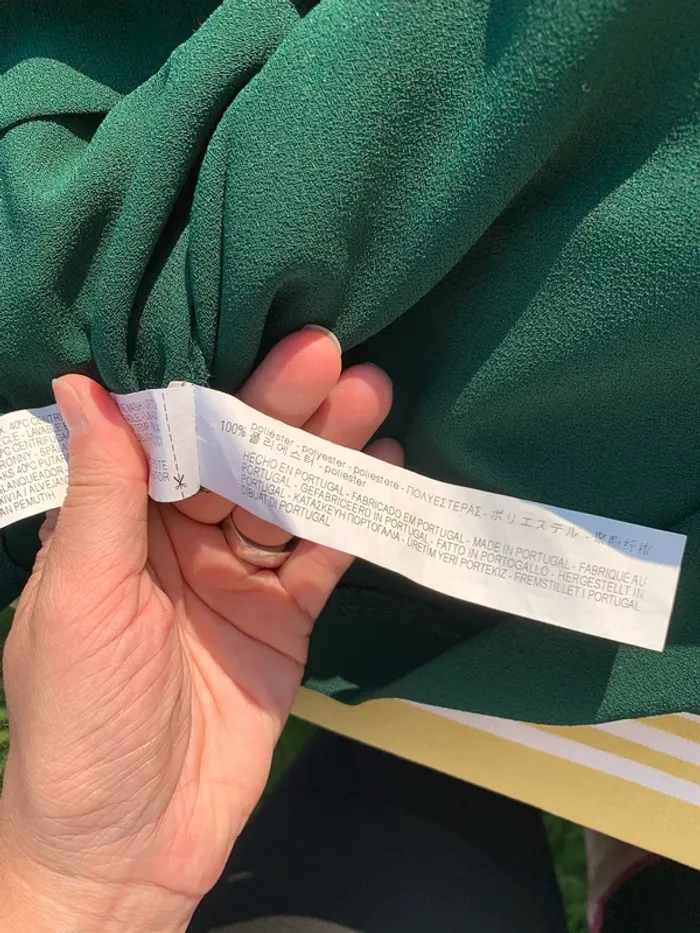 Robe fluide verte sapin Zara taille S - photo numéro 8