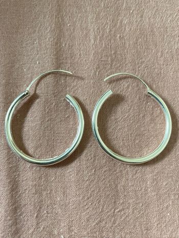 Créoles epaisses en argent