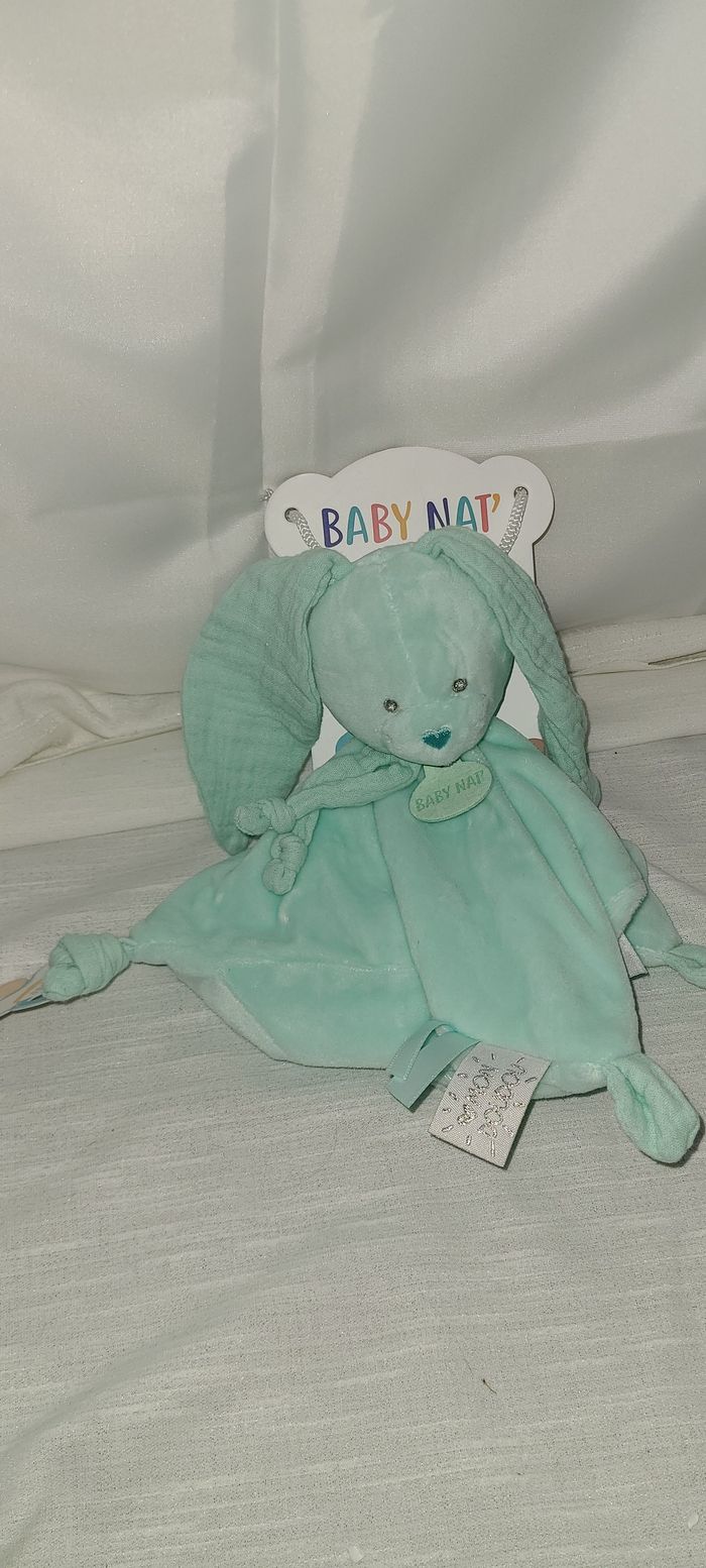 Doudou lapin vert Diabolo Menthe