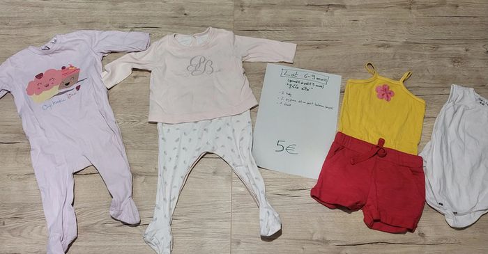 lot vêtements fille 6-9mois plutôt été