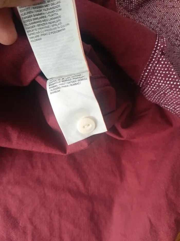 Chemise a point rouge bordeaux Superdry - photo numéro 4