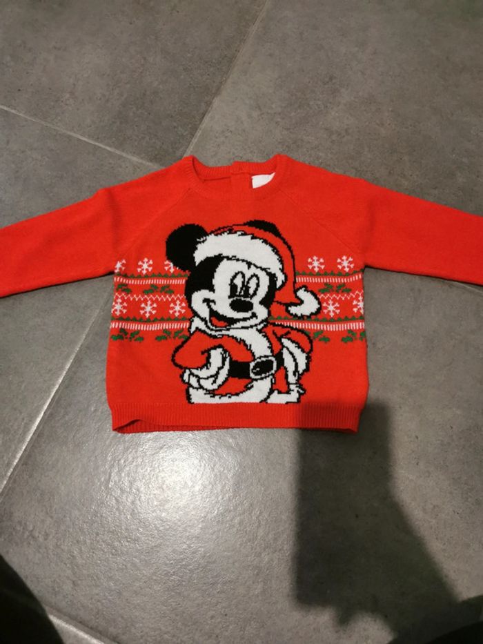 Pull mickey Noël 6 mois