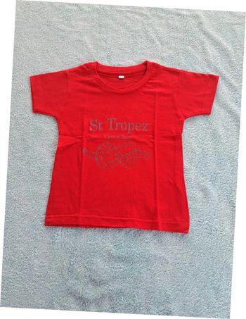 T-Shirt neuf St Tropez Côte d'Azur Rouge 2 nas