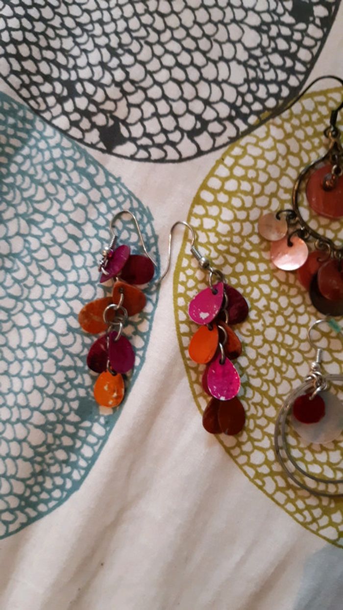 Lot de 2 paires de boucles d'oreilles - photo numéro 3
