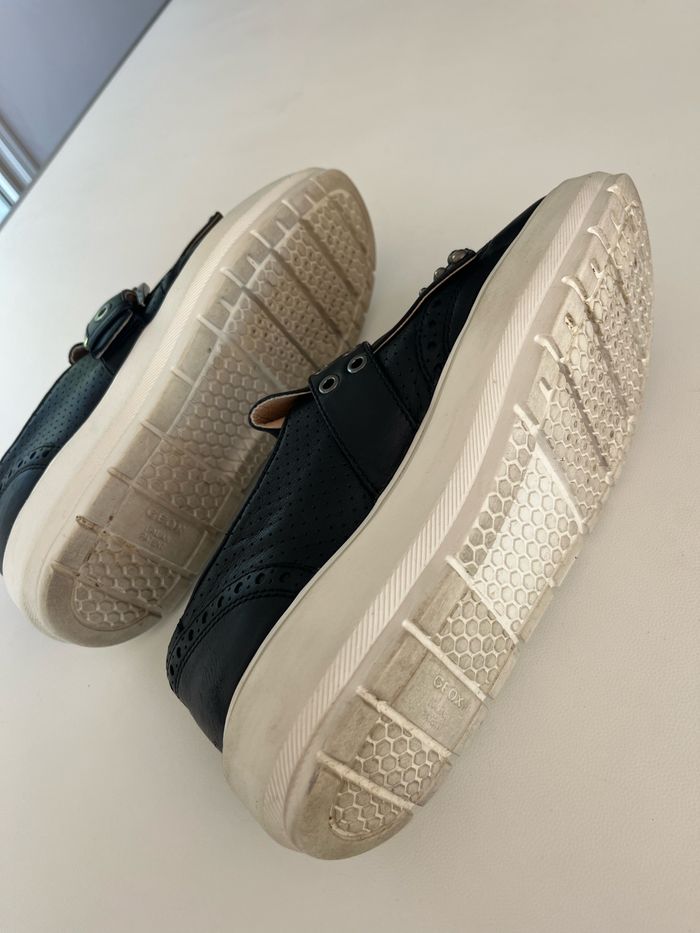 Mocassins femme cuir noir très confortables Geox respira 38 - photo numéro 8