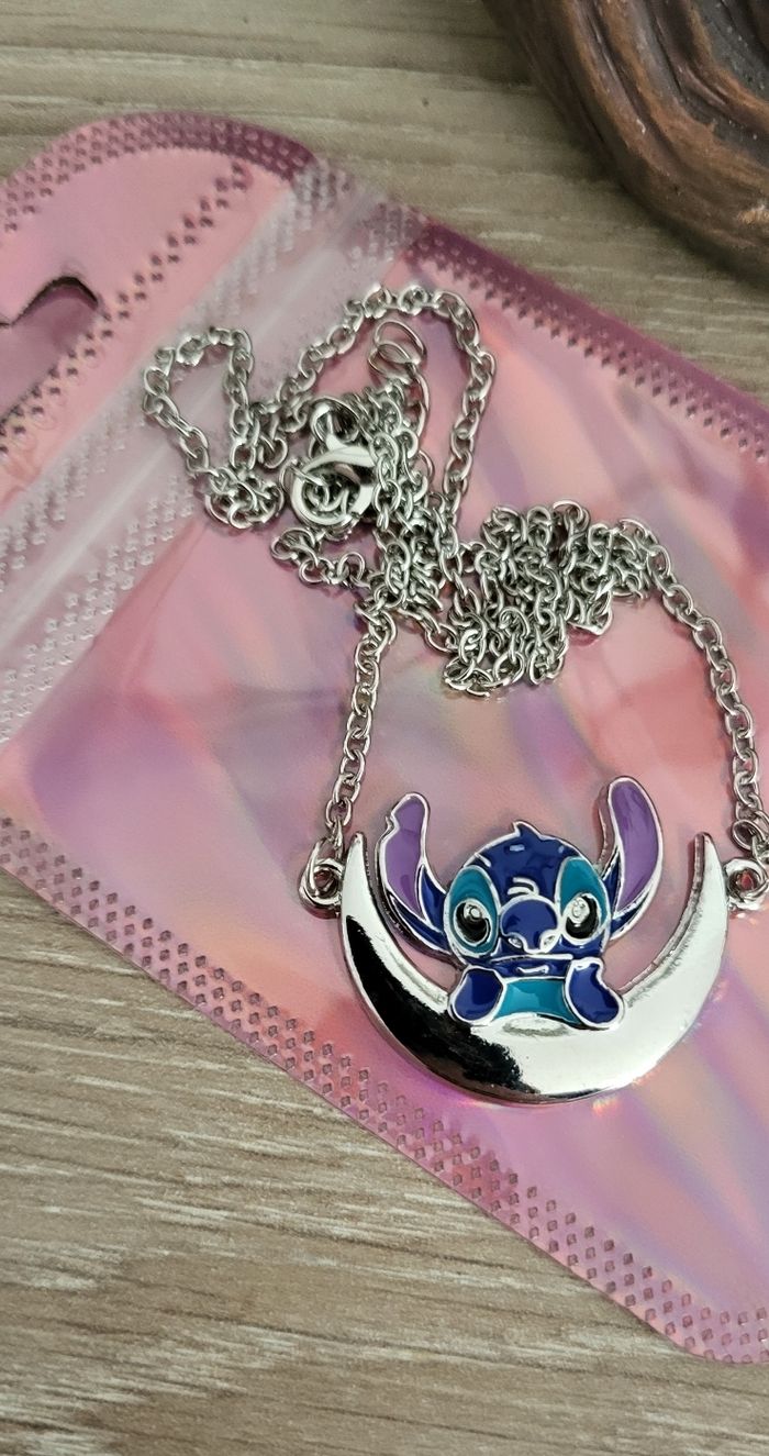 Collier Lune Stitch Acier - photo numéro 2