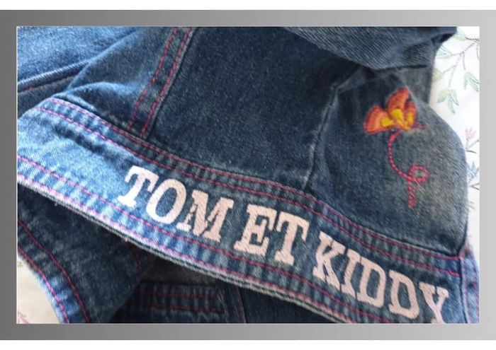 veste en jean bleu fille "4" Tom et Kiddy 12 mois - photo numéro 3
