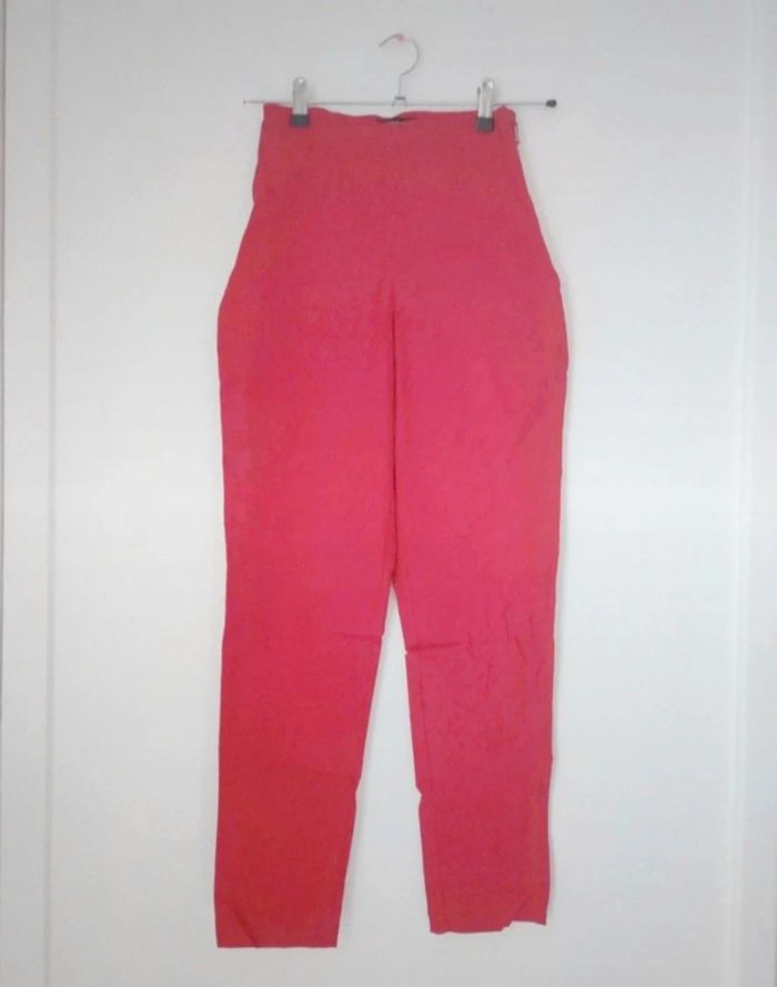 Pantalon chic droit avec fermeture sur le côté femme c