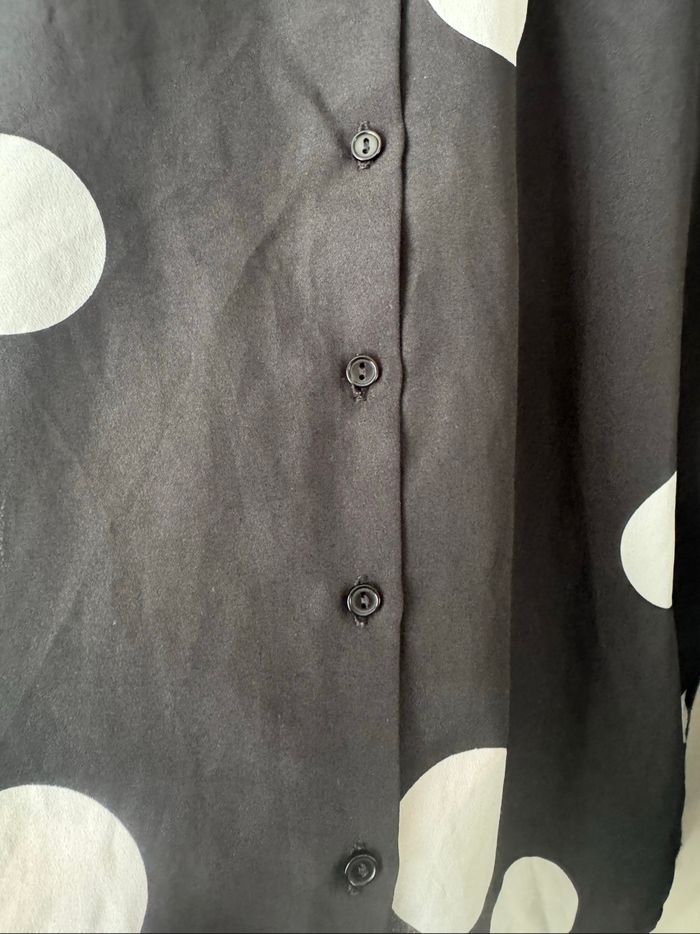 👚 chemisier noir à pois - cache-cache - taille 3 - bon état - photo numéro 3