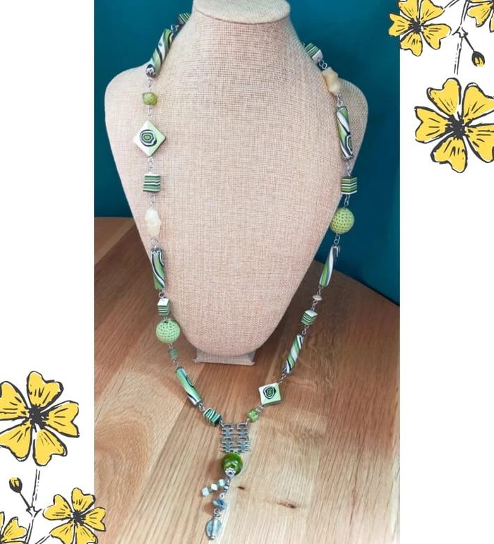 Collier long multiformes – Collection Émeraude Urbaine - photo numéro 7