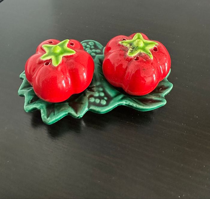 Barbotine tomates salière poivrière Vintage - photo numéro 4