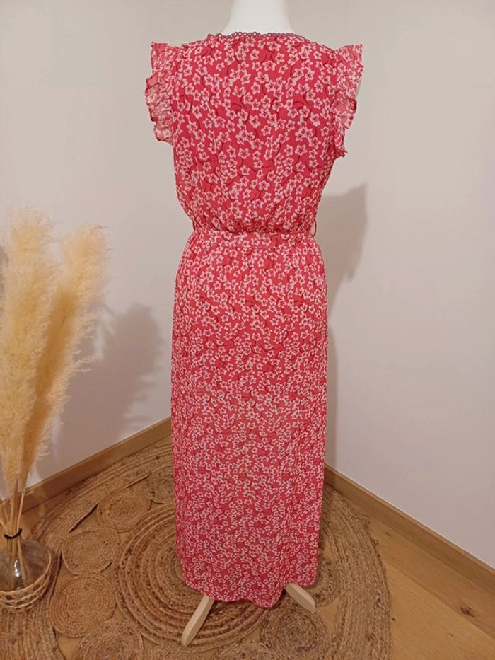 Robe longue rose cache-coeur Fleurie Maëlle taille S 36 - photo numéro 8