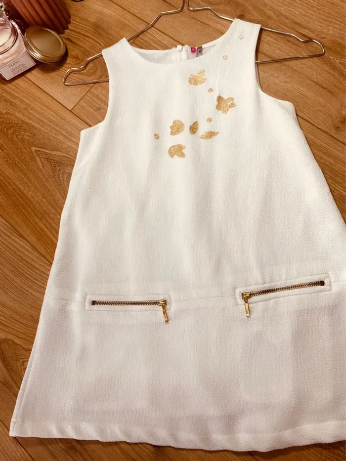 Taille 6 ans robe de cérémonie fille Orchestra crème et dorée 🩷 - photo numéro 3