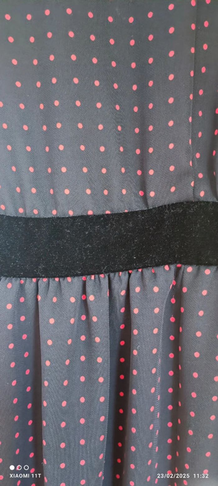 Robe noire et rouge imprimé pois taille M the kooples - photo numéro 4