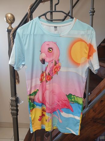 Tee shirt flamand rose