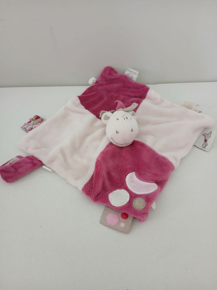 Doudou vache Noukie's rose