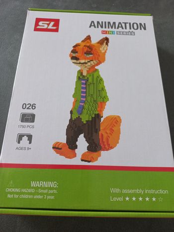 Construction figurine zootopie nick mini bricks blocs 1750 pièces 