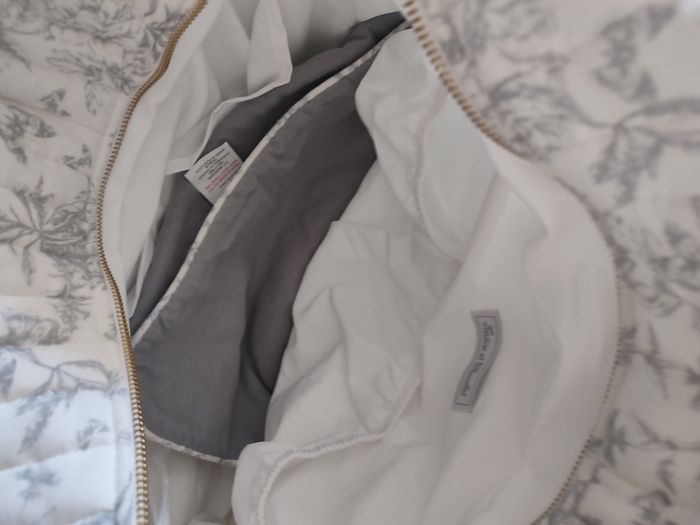 Sac tartine et chocolat toile de Jouy gris neuf - photo numéro 3