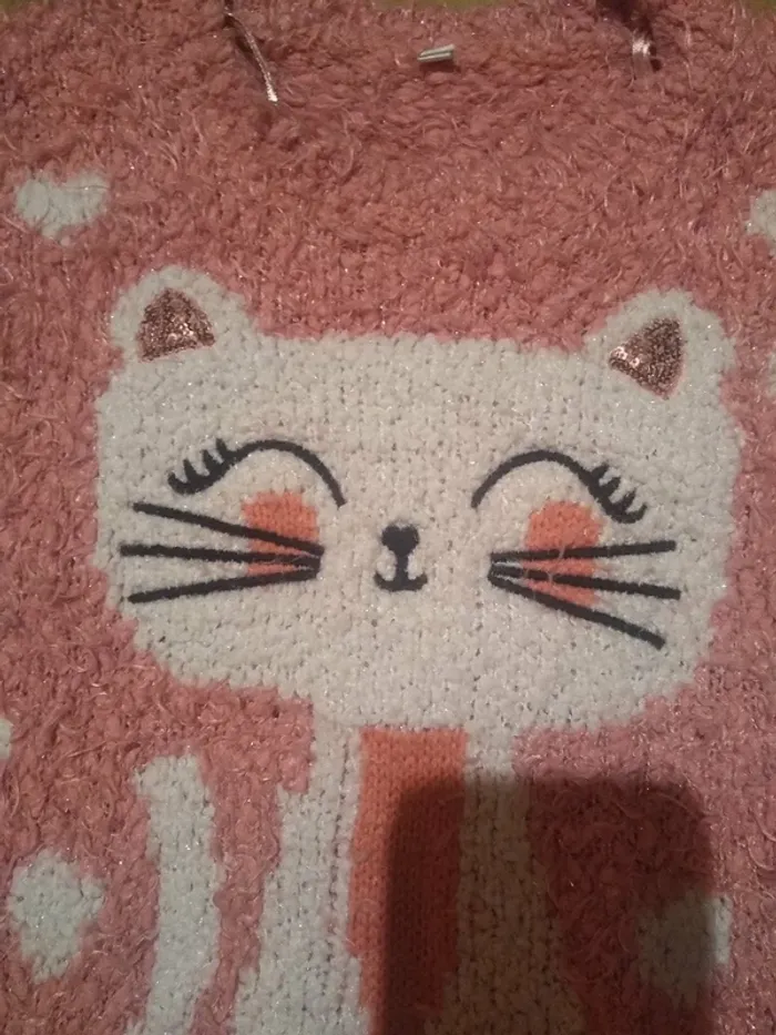 Pull Fille 12 ans Chat - photo numéro 2