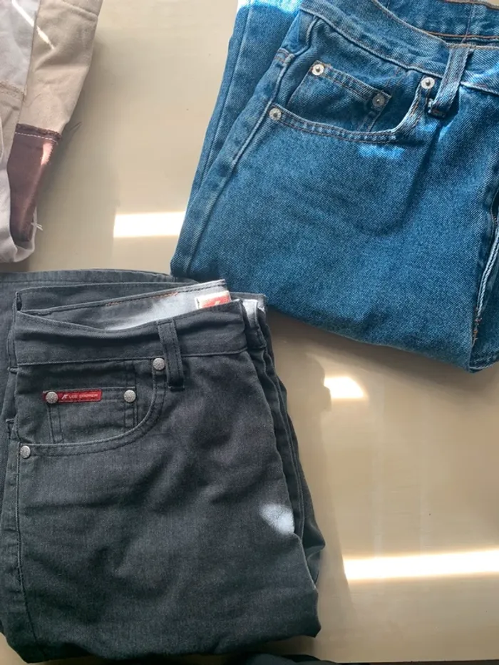 Lots de 5 jeans taille 38 coupe droite ou large - photo numéro 4
