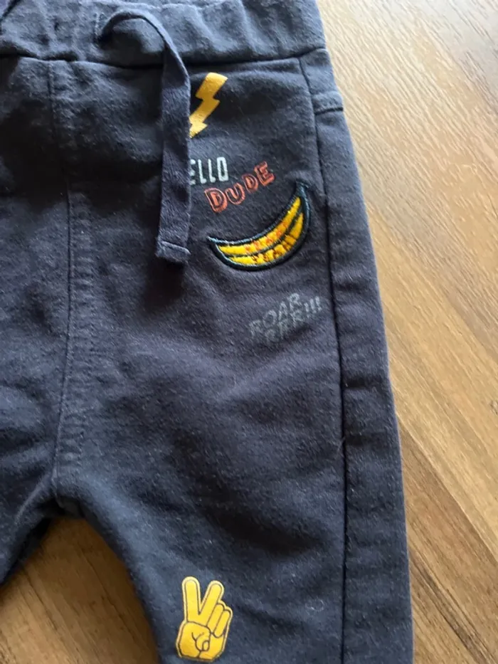 Pantalon tape à l œil 6 mois bleu - photo numéro 3