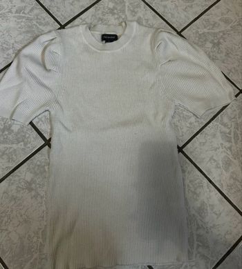 T-shirt blanc à manches bouffantes – Primark – Taille S - Très bon état