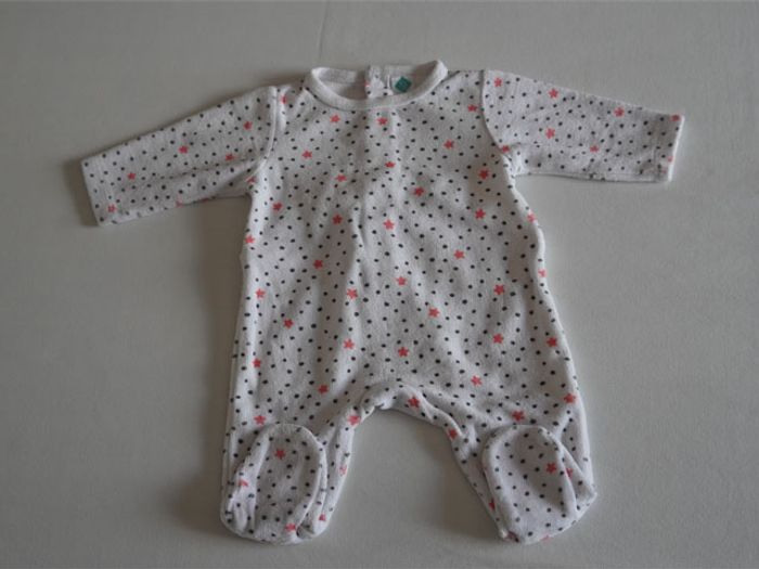 Lot 0m (Naissance) : 3 Pyjamas velours fantaisies + 5 Bodies ML - photo numéro 2