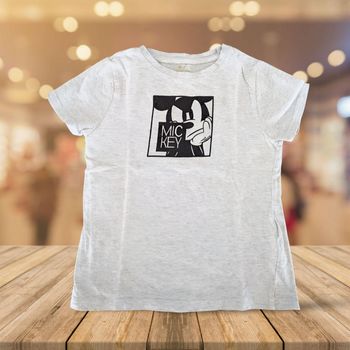 T-Shirt Mickey Gris pour Enfant