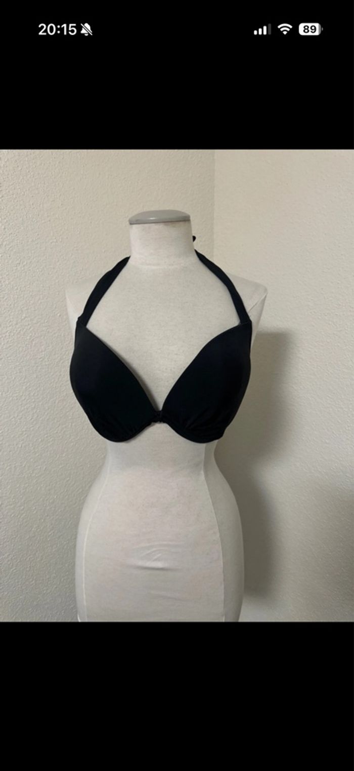 Haut de maillot de bain noir a nouer - photo numéro 2