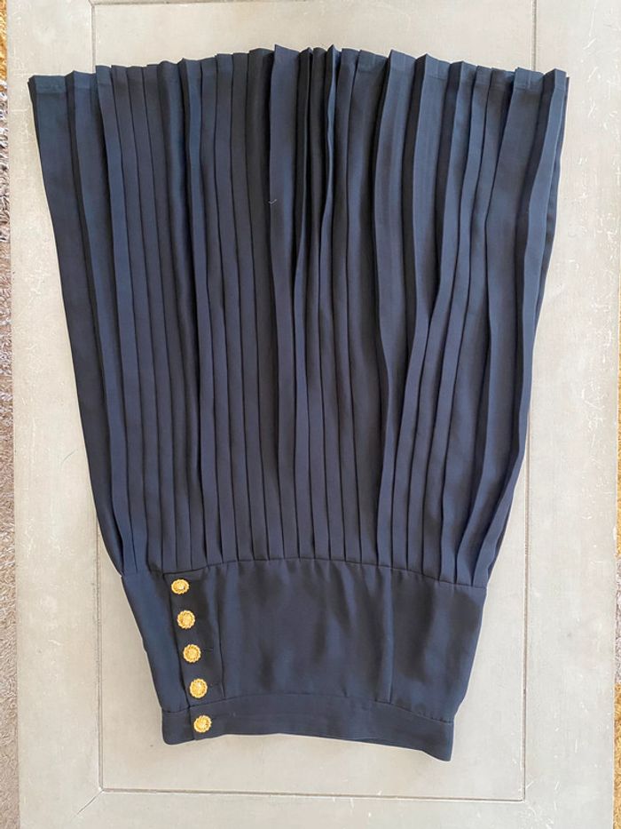 Jupe vintage Partypris Paris noire plissée taille 40/42 fabrication française - photo numéro 9