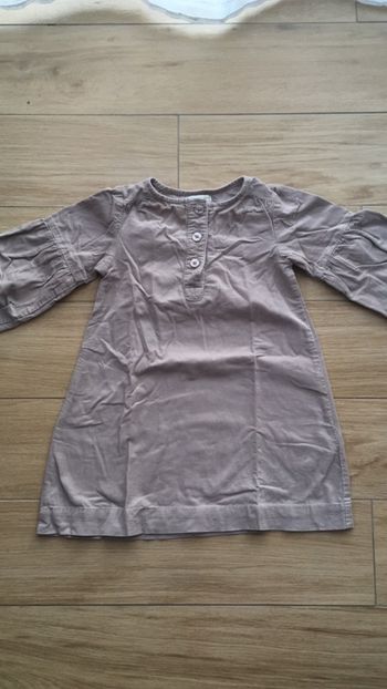 Robe velours marron clair Vert