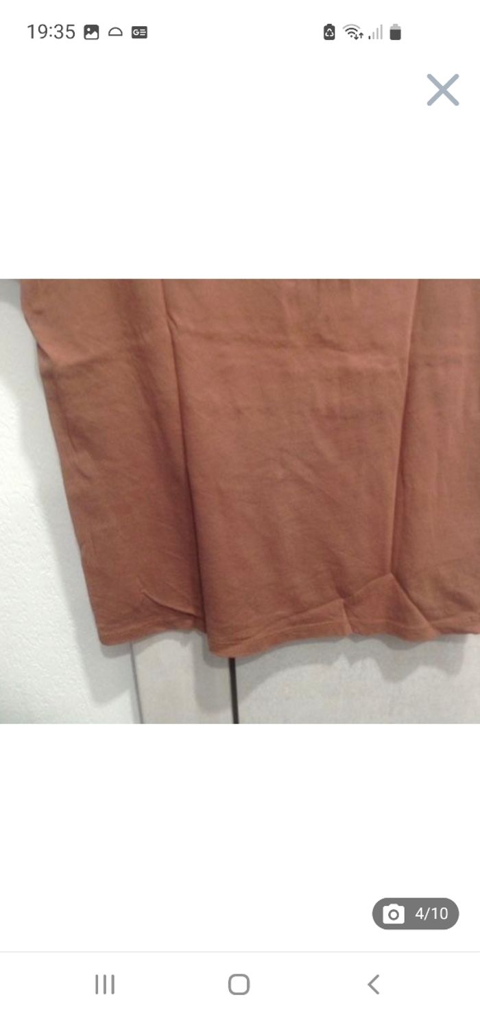 Tee-shirt manches courtes marron clair (praline) 12 ans Monoprix C.F.K - photo numéro 4
