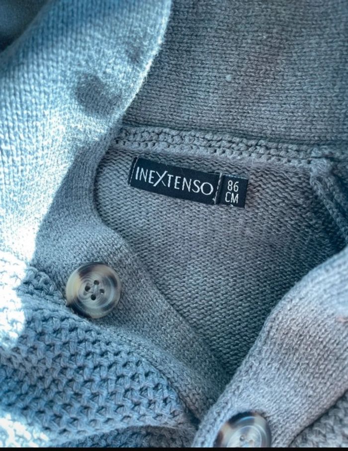 Gilet épais gris 86 cm 18 mois in extenso - photo numéro 3