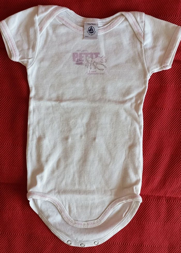 Lot 3 bodys petit bateau 12 mois - photo numéro 2