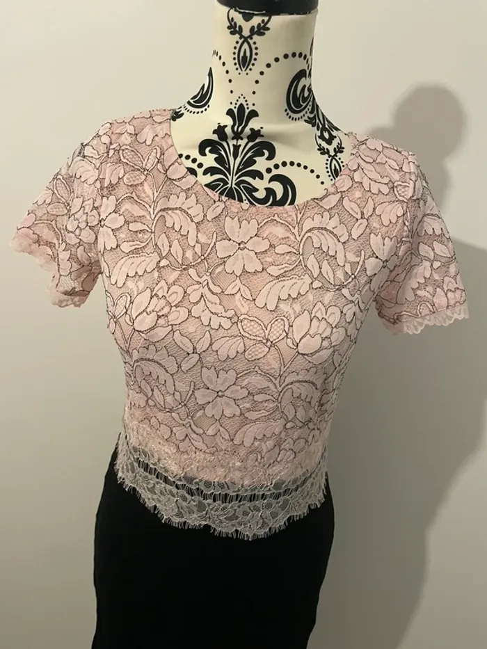 Robe de soirée Bon Prix - Rose et noire - Taille 38 - photo numéro 2