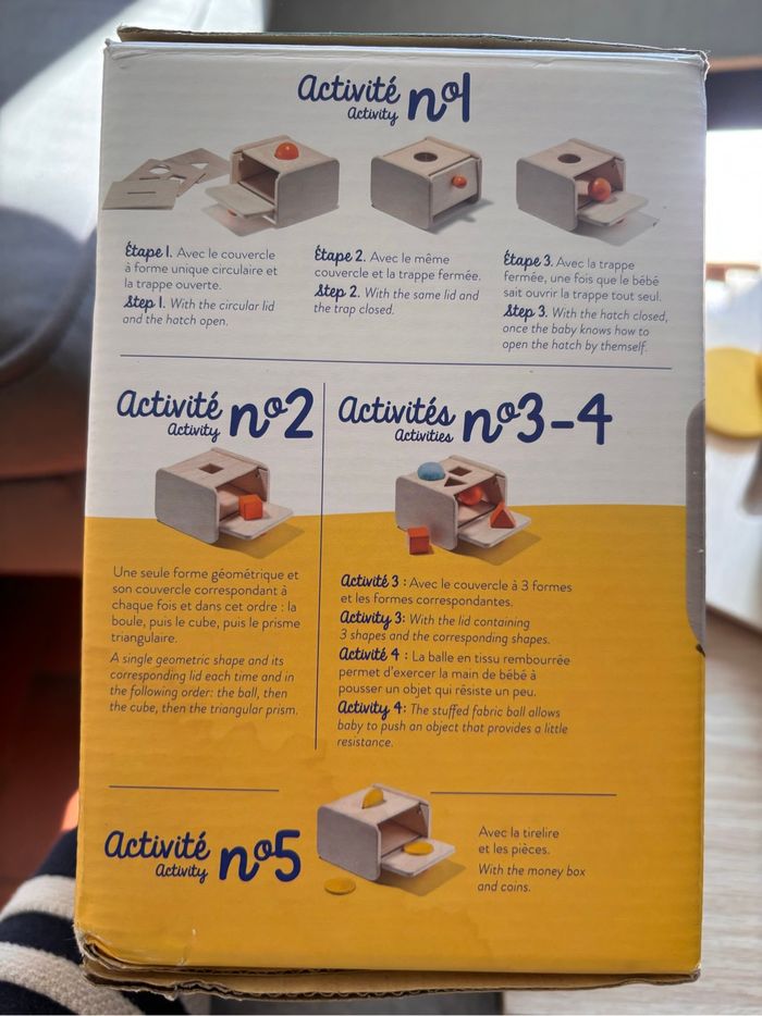 Jeu de notion de la permanence de l’objet - jeu éducatif Montessori bébé - en bois - photo numéro 8