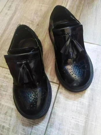 🖤 Chaussures bateau Noires à Scratch – Pointure 24 – Marque Gémo 🖤