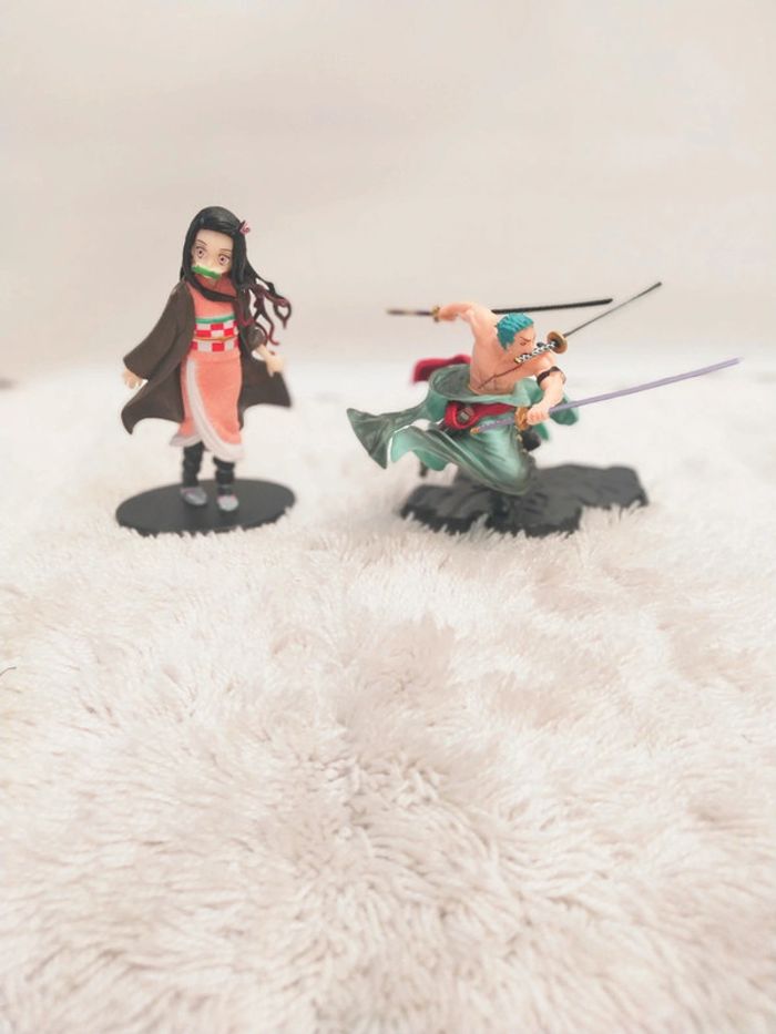 Lot de 2 Figurines sur Socle (Demon Slayer & One Piece) 🎌 - photo numéro 2