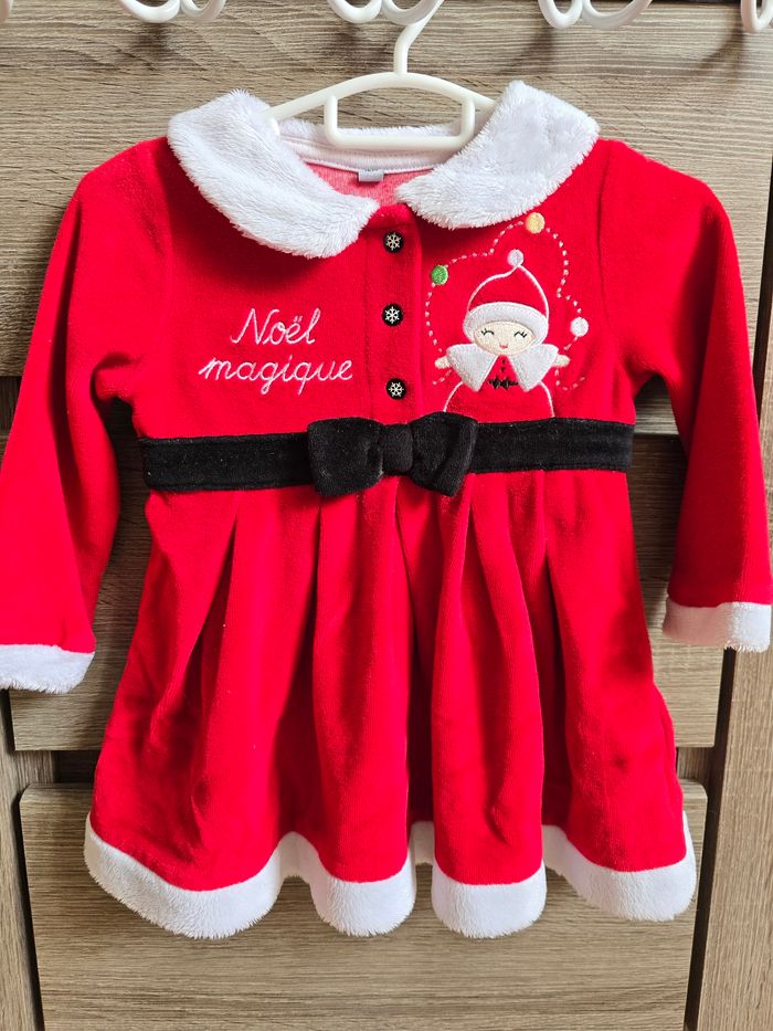 Vêtement Bébé Fille - Robe Noël - 12 mois - photo numéro 4