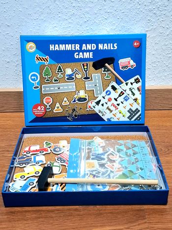 Jeu du marteau et des clous – Thème véhicules & chantier