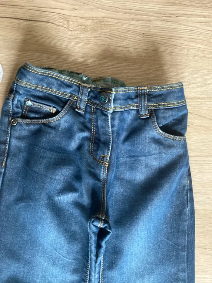 Jeans enfant bleu marine mixte réglable 4 ans Orchestra - photo numéro 2
