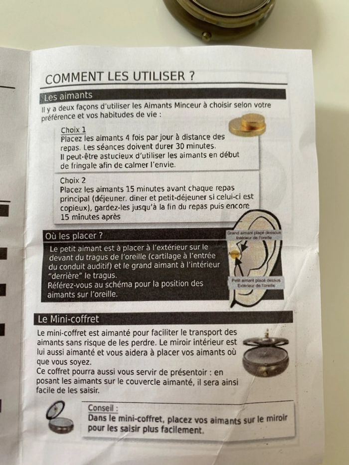 Aimants auriculaires coupe faim - photo numéro 8