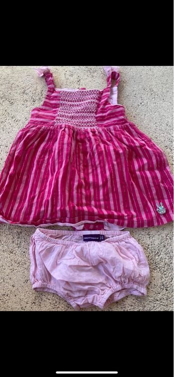 Robe rose sergent major avec sa culotte rose clair