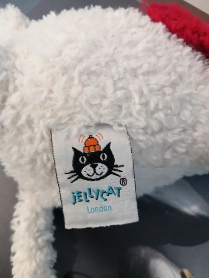 Peluche doudou souris Jellycat avec son écharpe 28cm - photo numéro 6