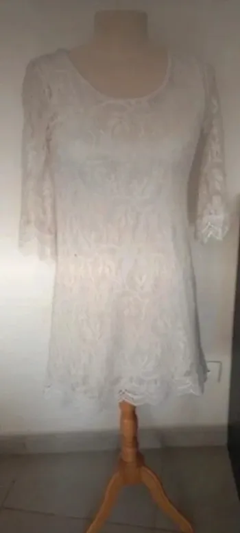 Robe blanche boheme h&m taille XS