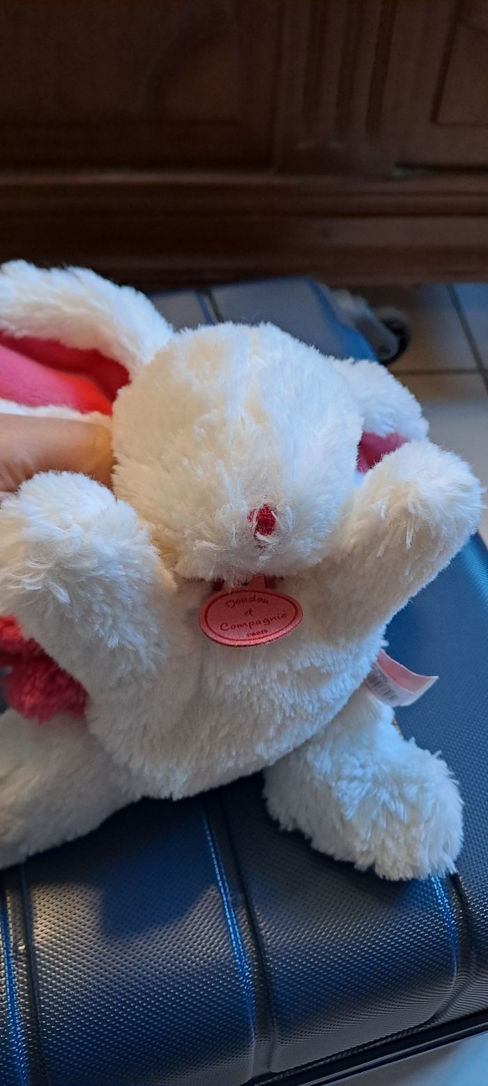 Doudou lapin fuschia - photo numéro 2
