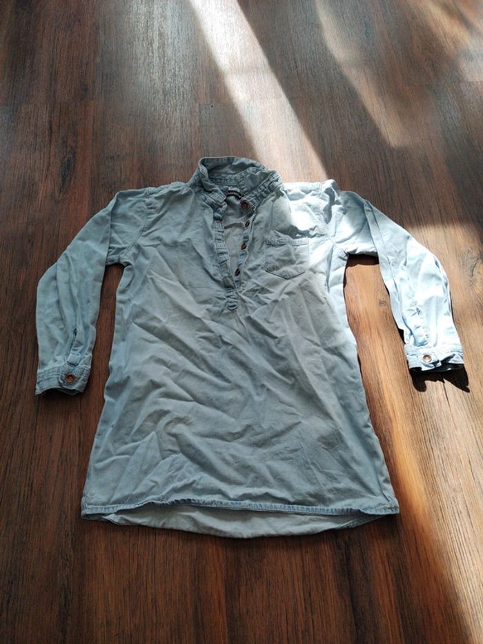 Tunique en jeans bleu ciel