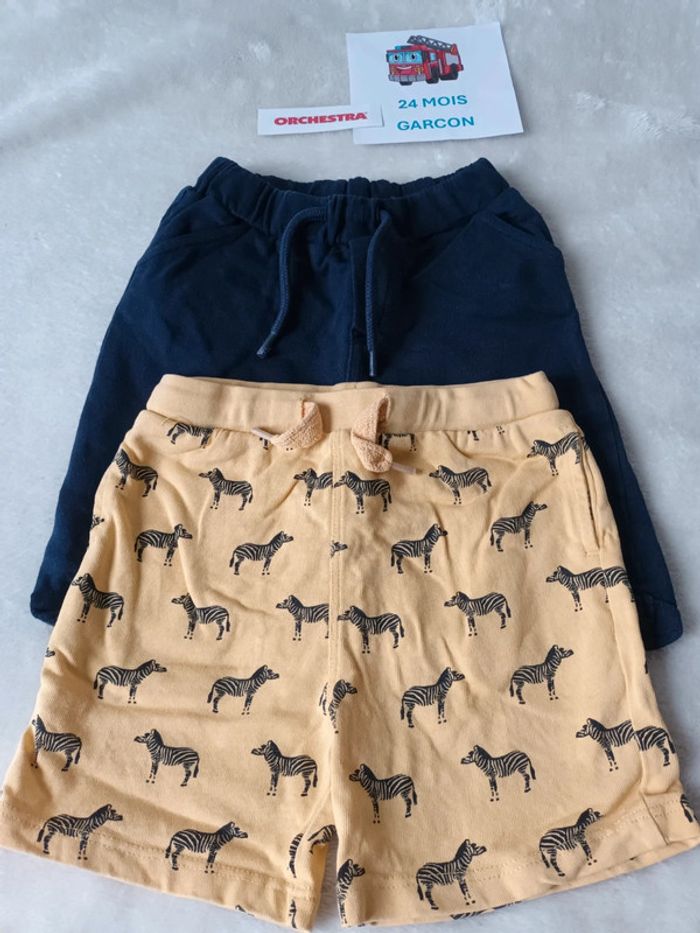 Lot de 2 shorts 24 mois orchestra