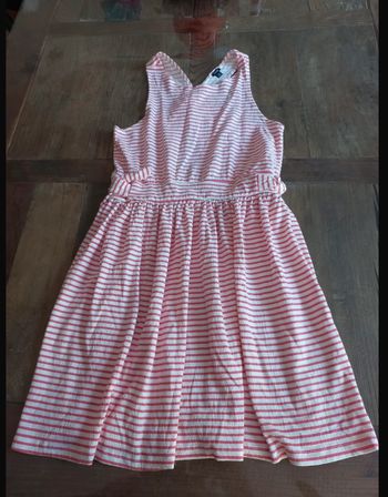 Robe d’été en coton kiabi 12 ans - rose et blanche